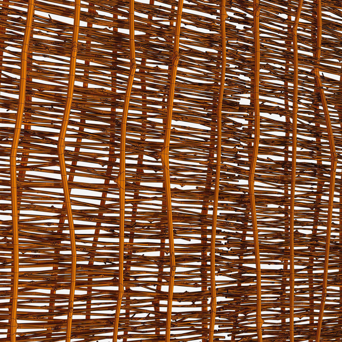 Ceiling wicker branch crooked 3D model_26