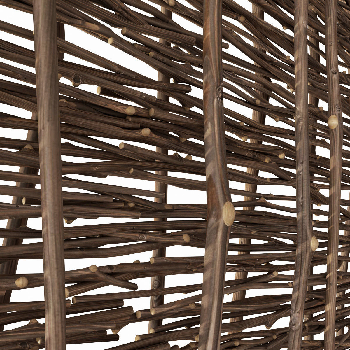 Ceiling wicker branch crooked 3D model_10