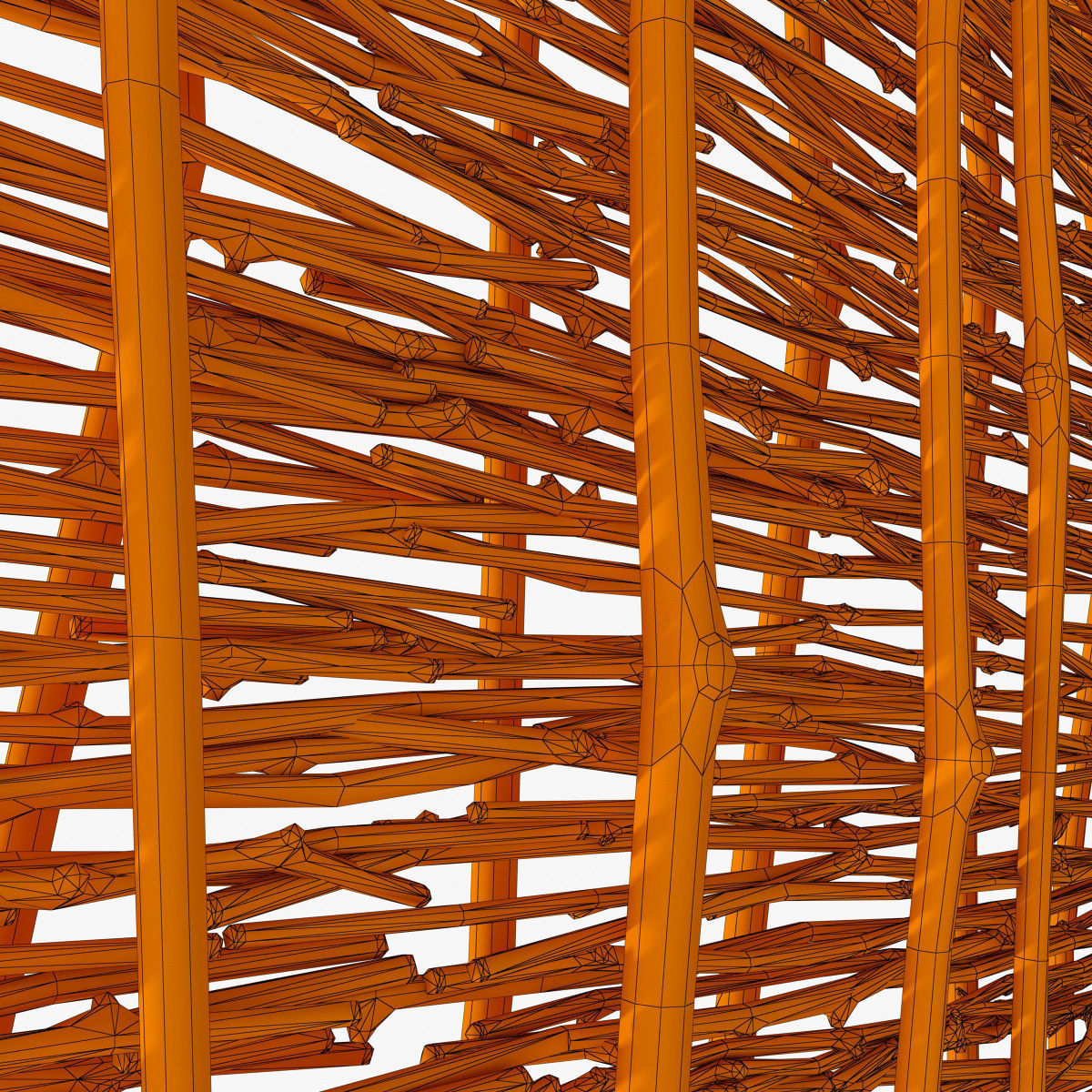 Ceiling wicker branch crooked 3D model_29