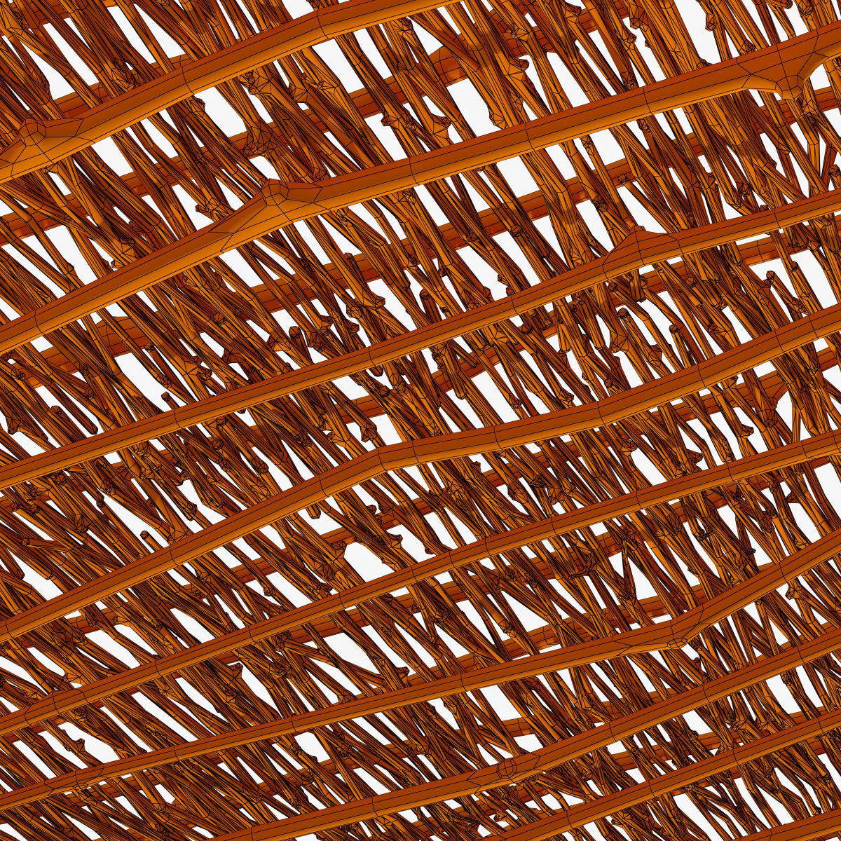 Ceiling wicker branch crooked 3D model_15