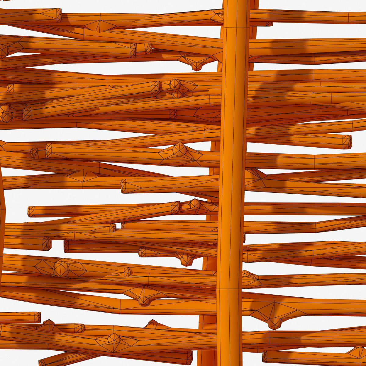 Ceiling wicker branch crooked 3D model_20