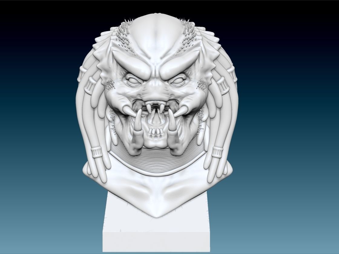 Predator Bust 3D print model_9