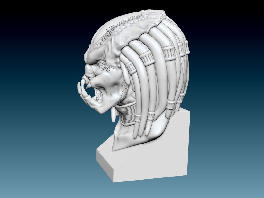 Predator Bust 3D print model_5