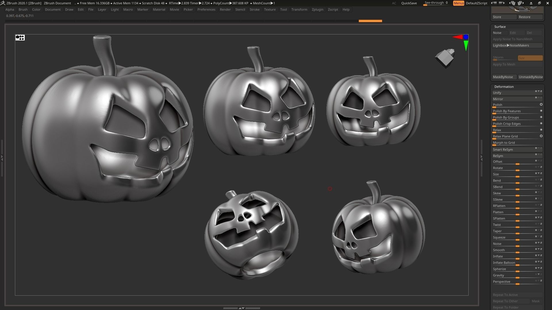 halloween pumpkin 01 3D print model_21