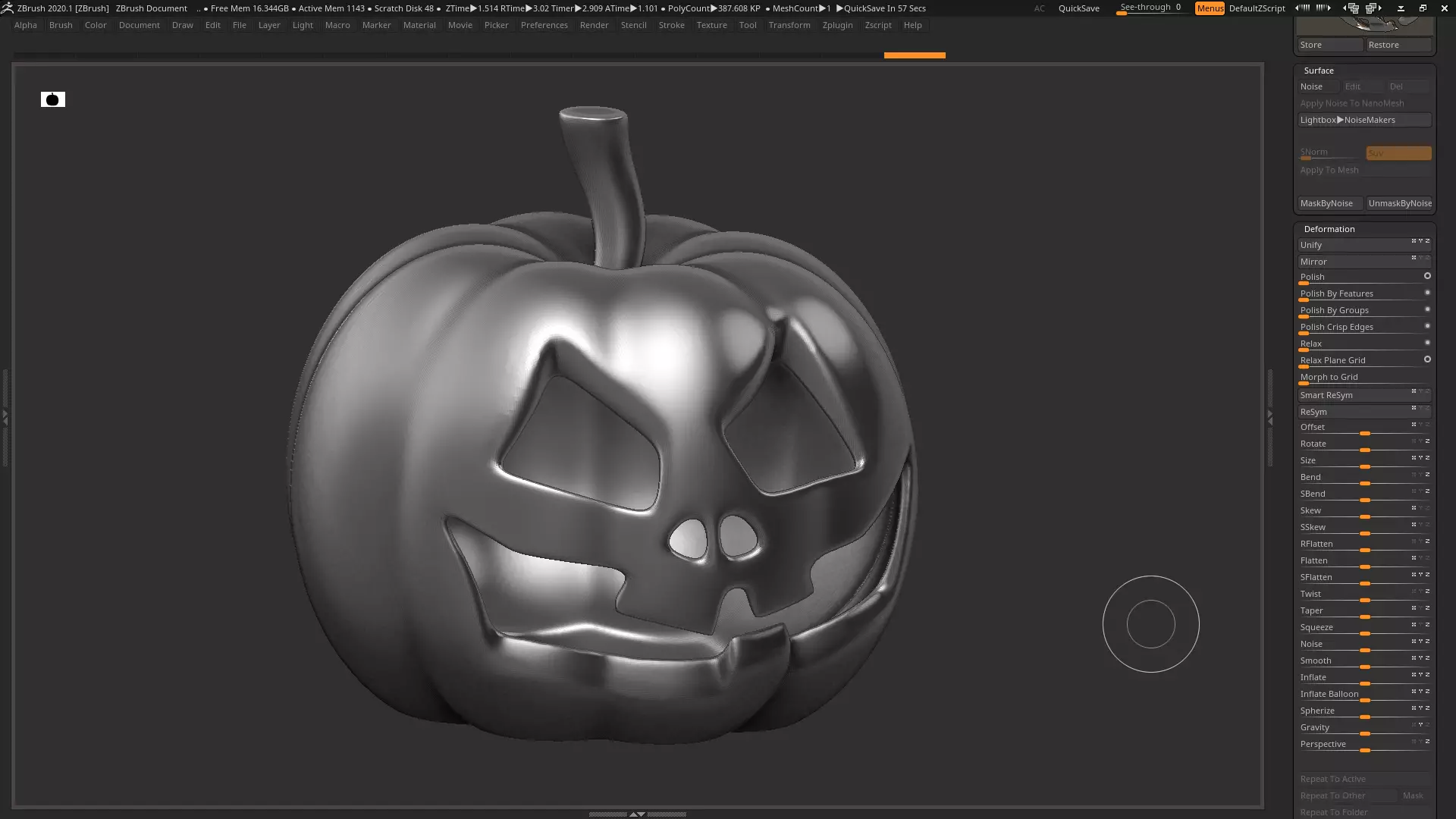 halloween pumpkin 01 3D print model_0