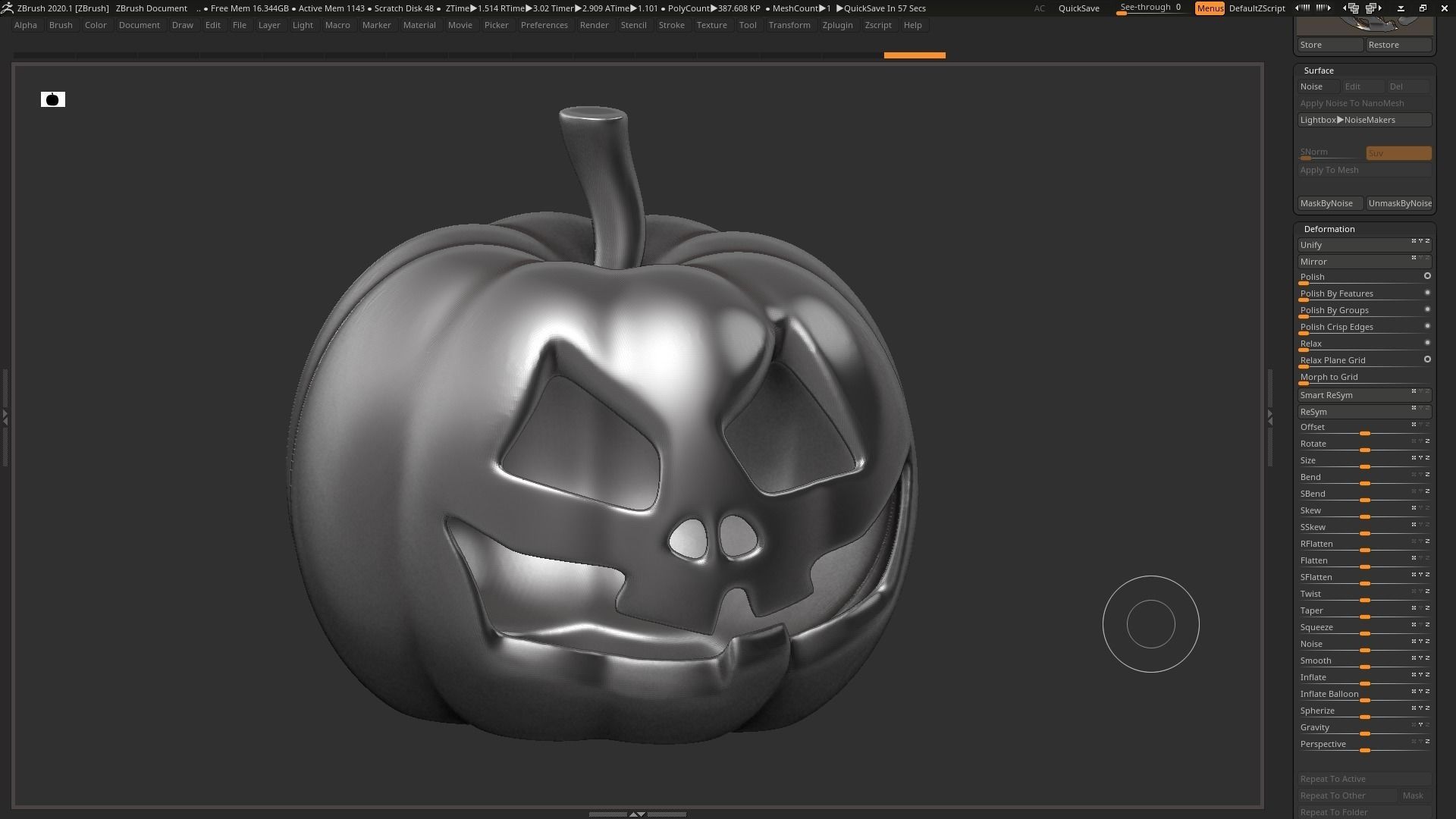 halloween pumpkin 01 3D print model_1