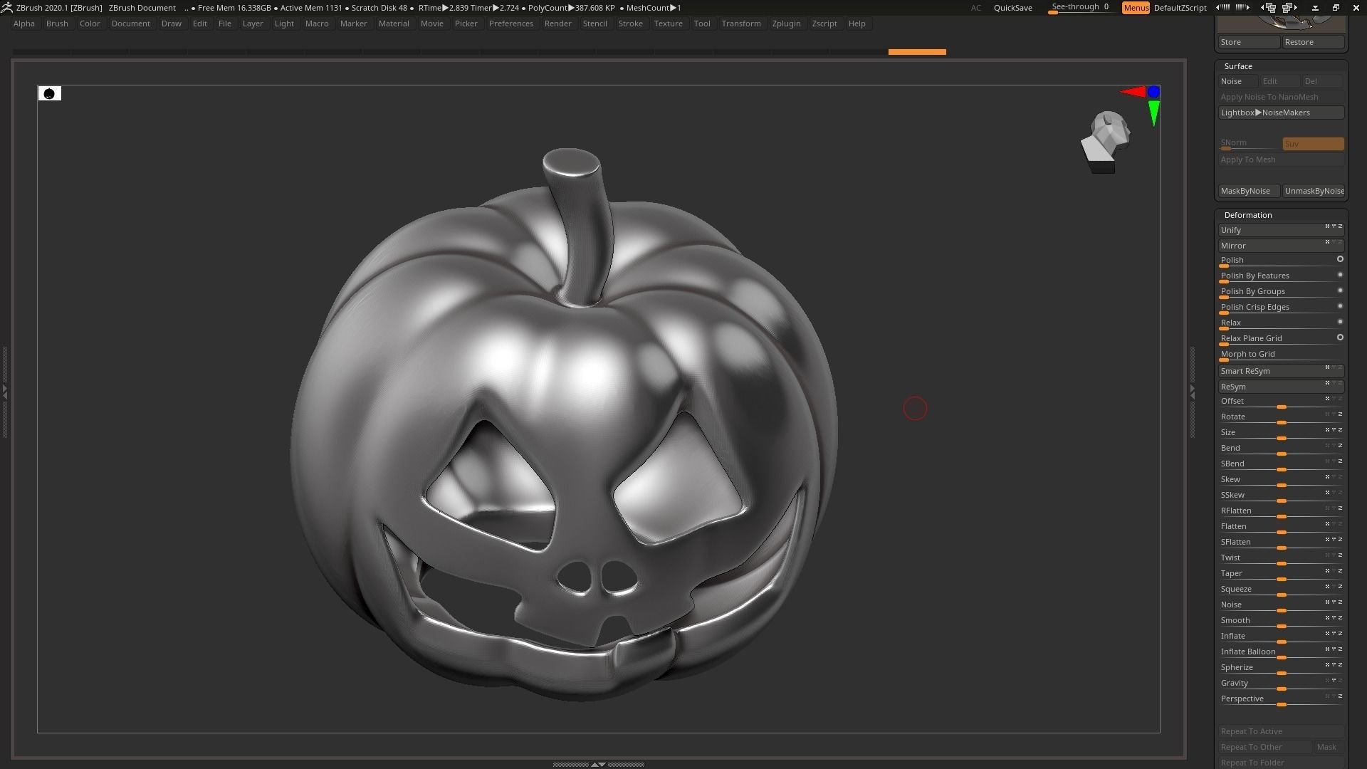 halloween pumpkin 01 3D print model_15