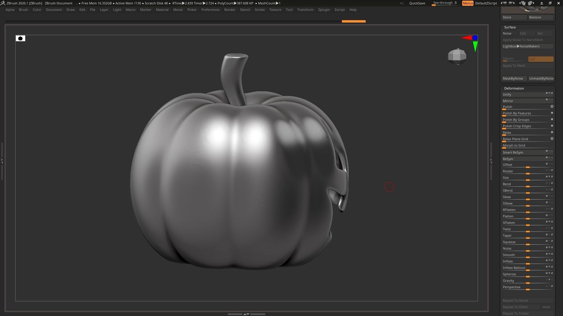halloween pumpkin 01 3D print model_5