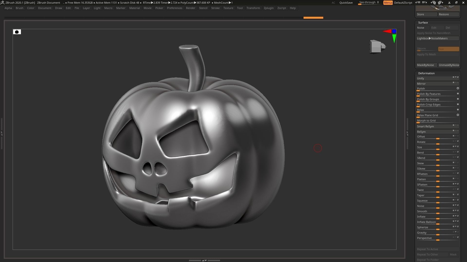 halloween pumpkin 01 3D print model_12