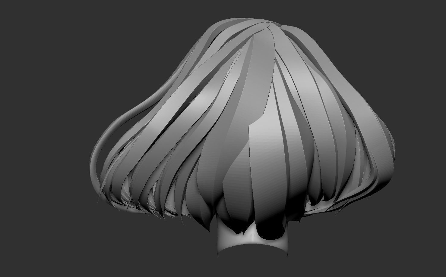 Female head base mesh 3D model_14