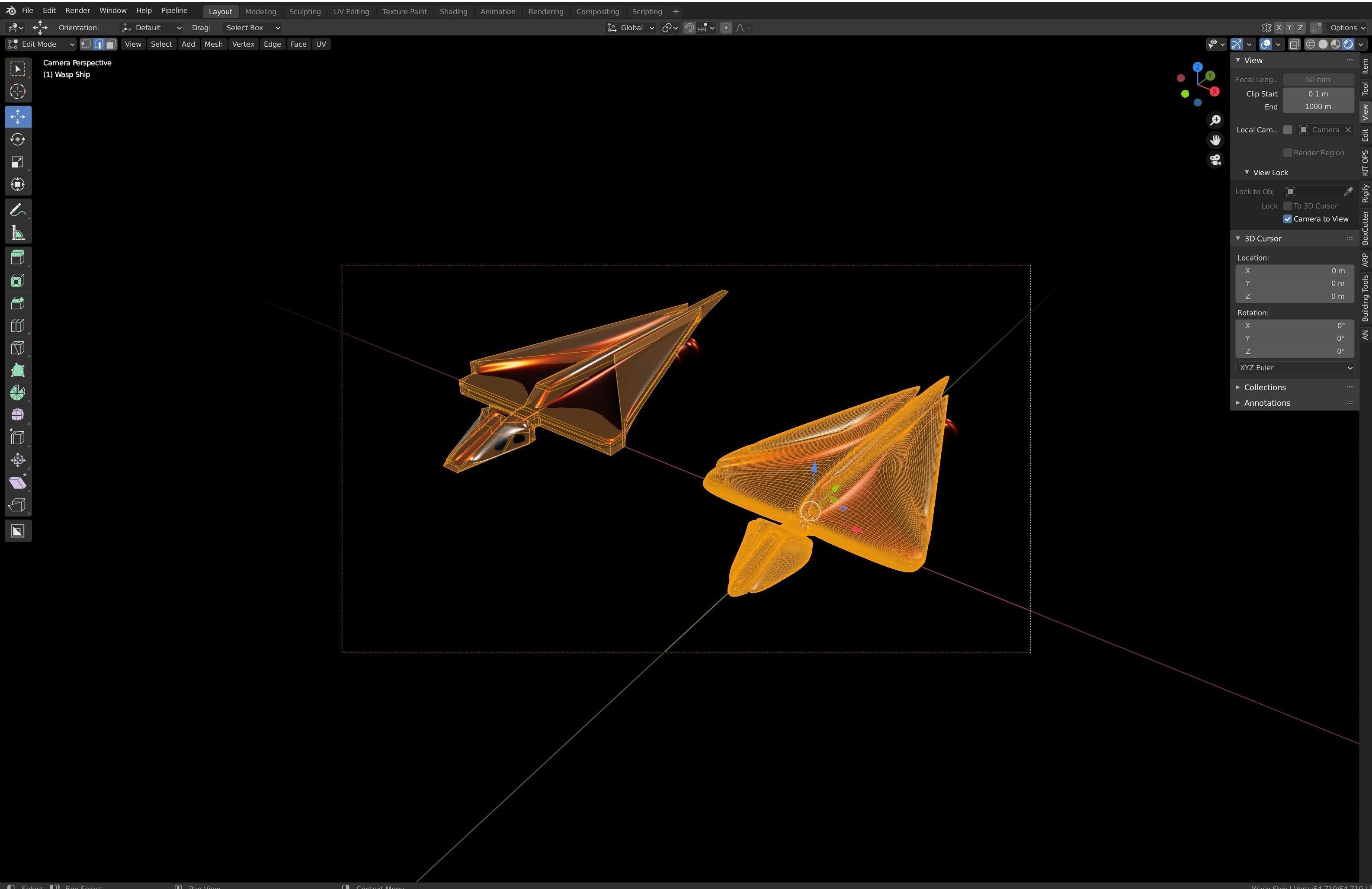 Wasp Spaceship 3D model_4