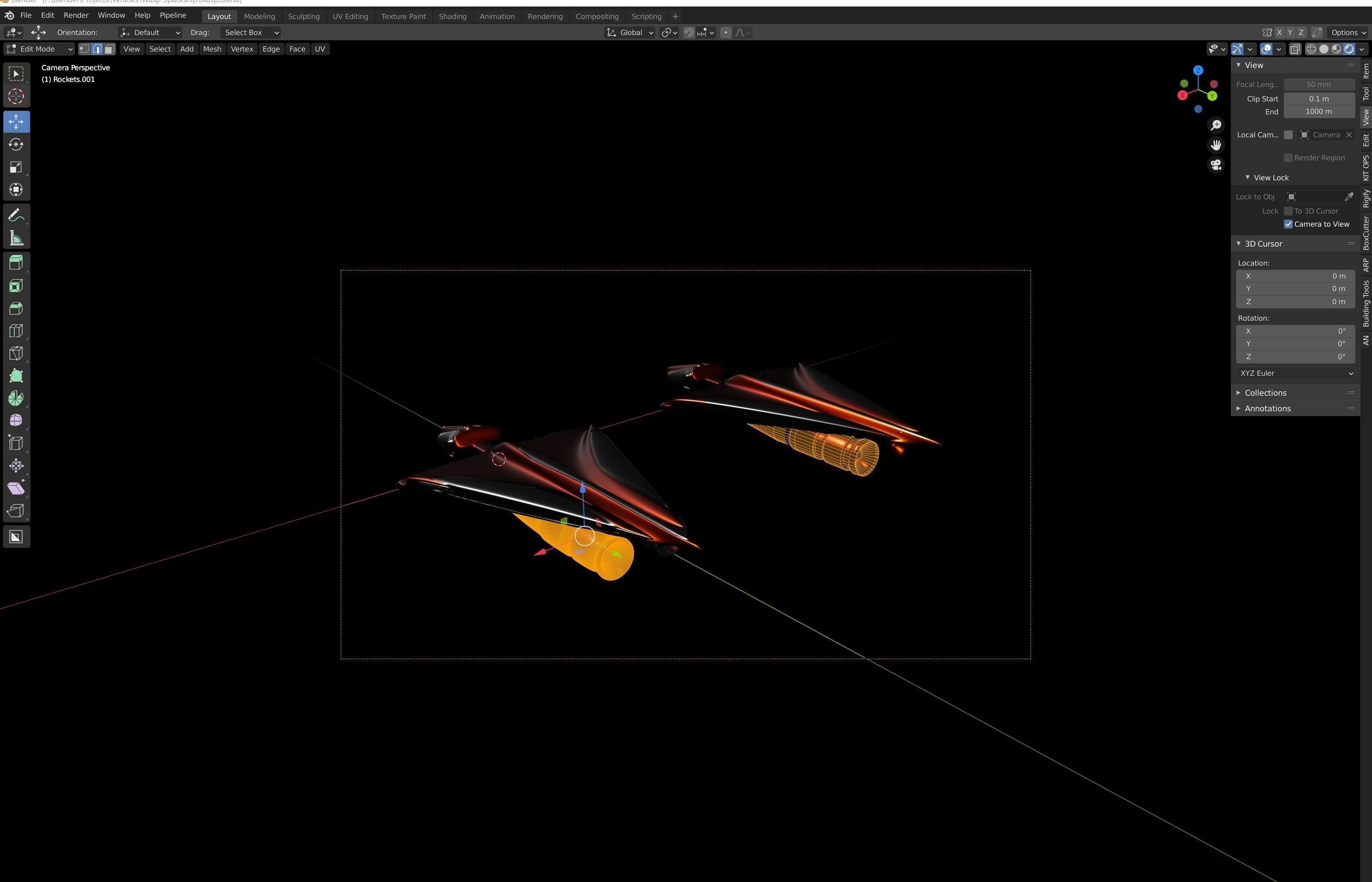 Wasp Spaceship 3D model_5