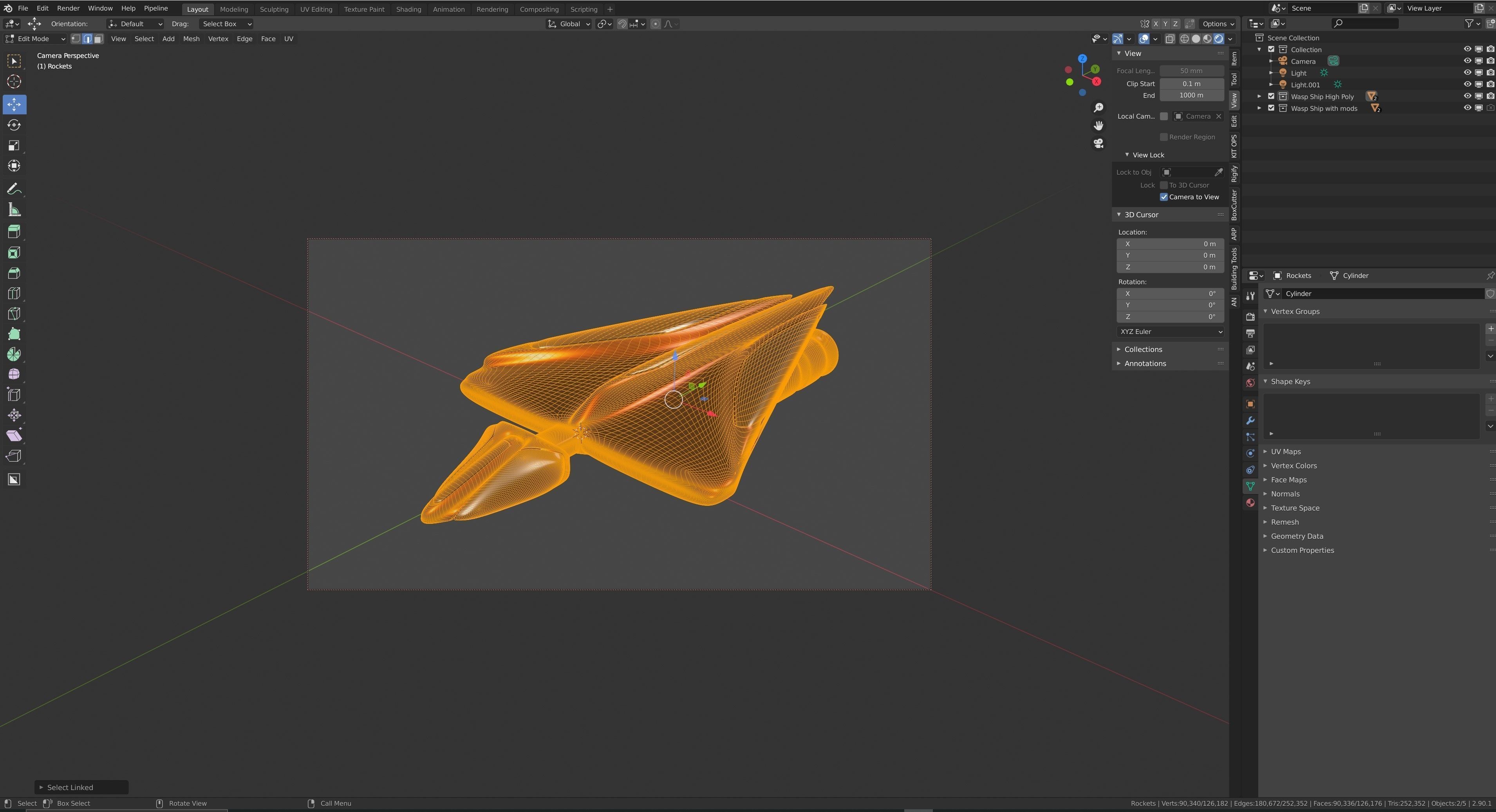 Wasp Spaceship 3D model_6