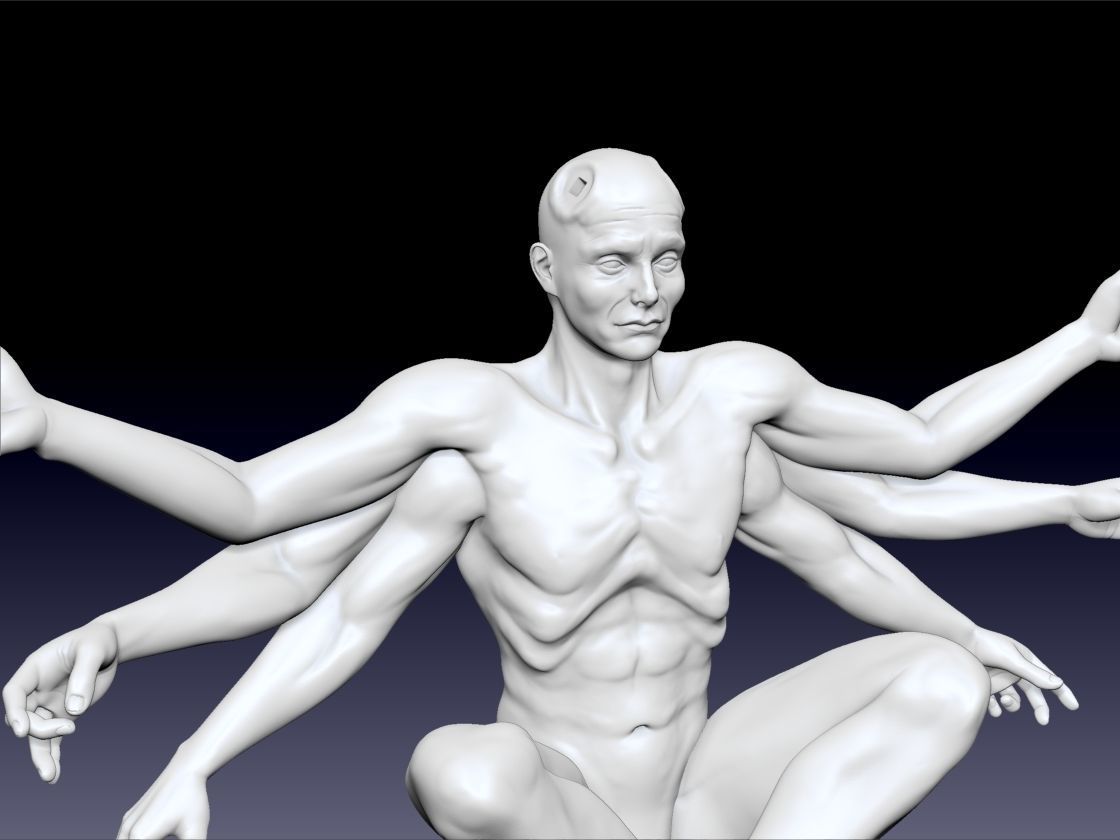 Hannibal Six Armed Stag 3D print model_6