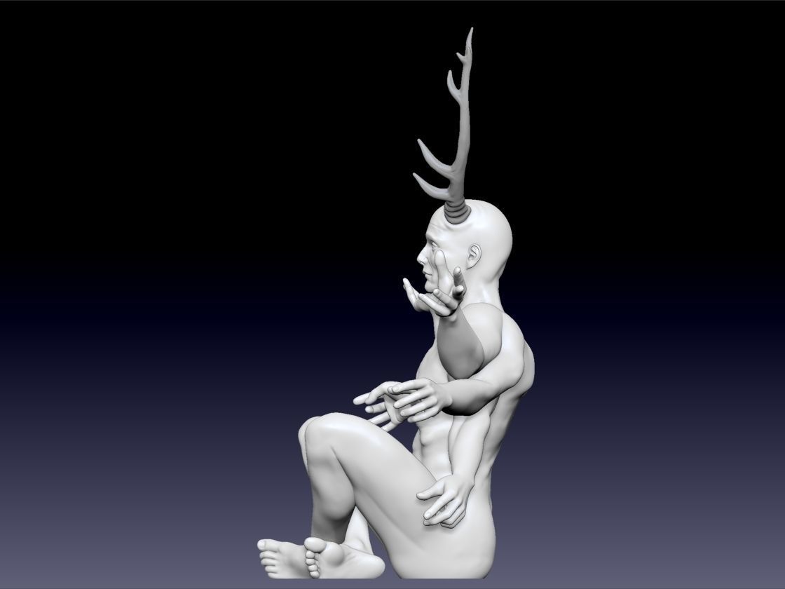 Hannibal Six Armed Stag 3D print model_4