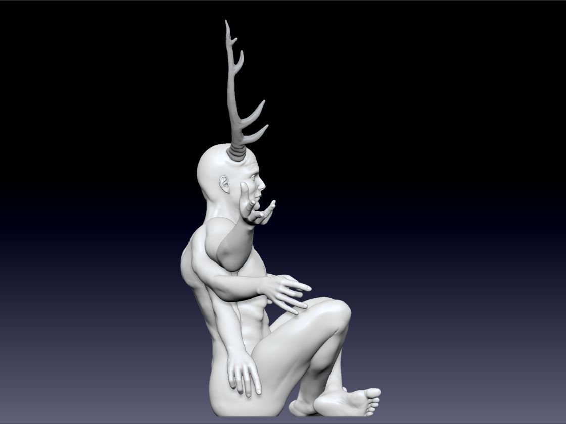 Hannibal Six Armed Stag 3D print model_13