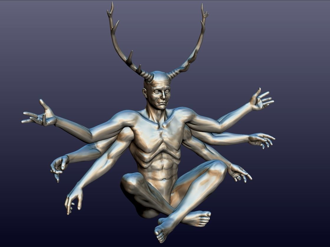 Hannibal Six Armed Stag 3D print model_12