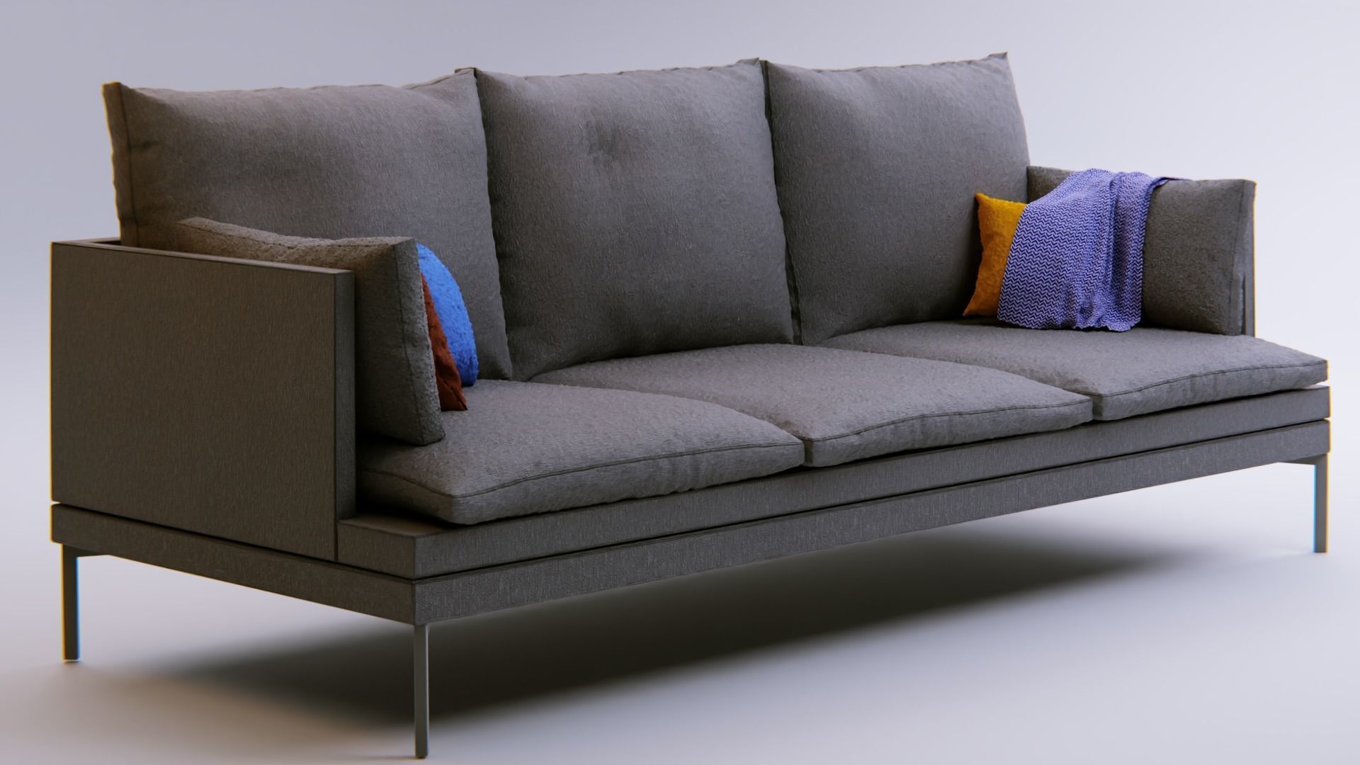 Couch - Blender Free 3D model_3