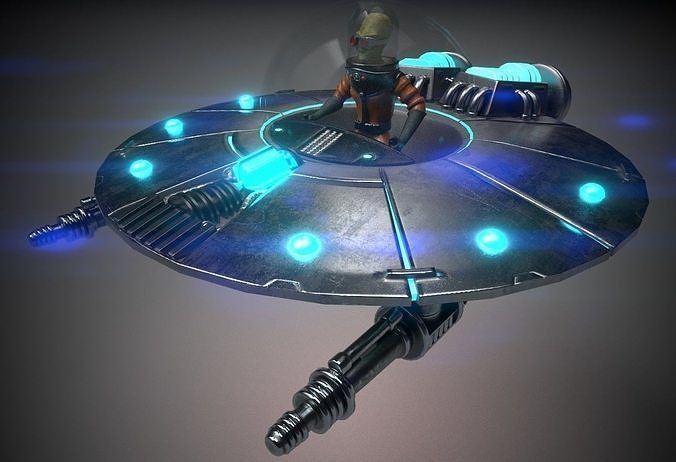 Alien Spaceship Low-poly 3D model