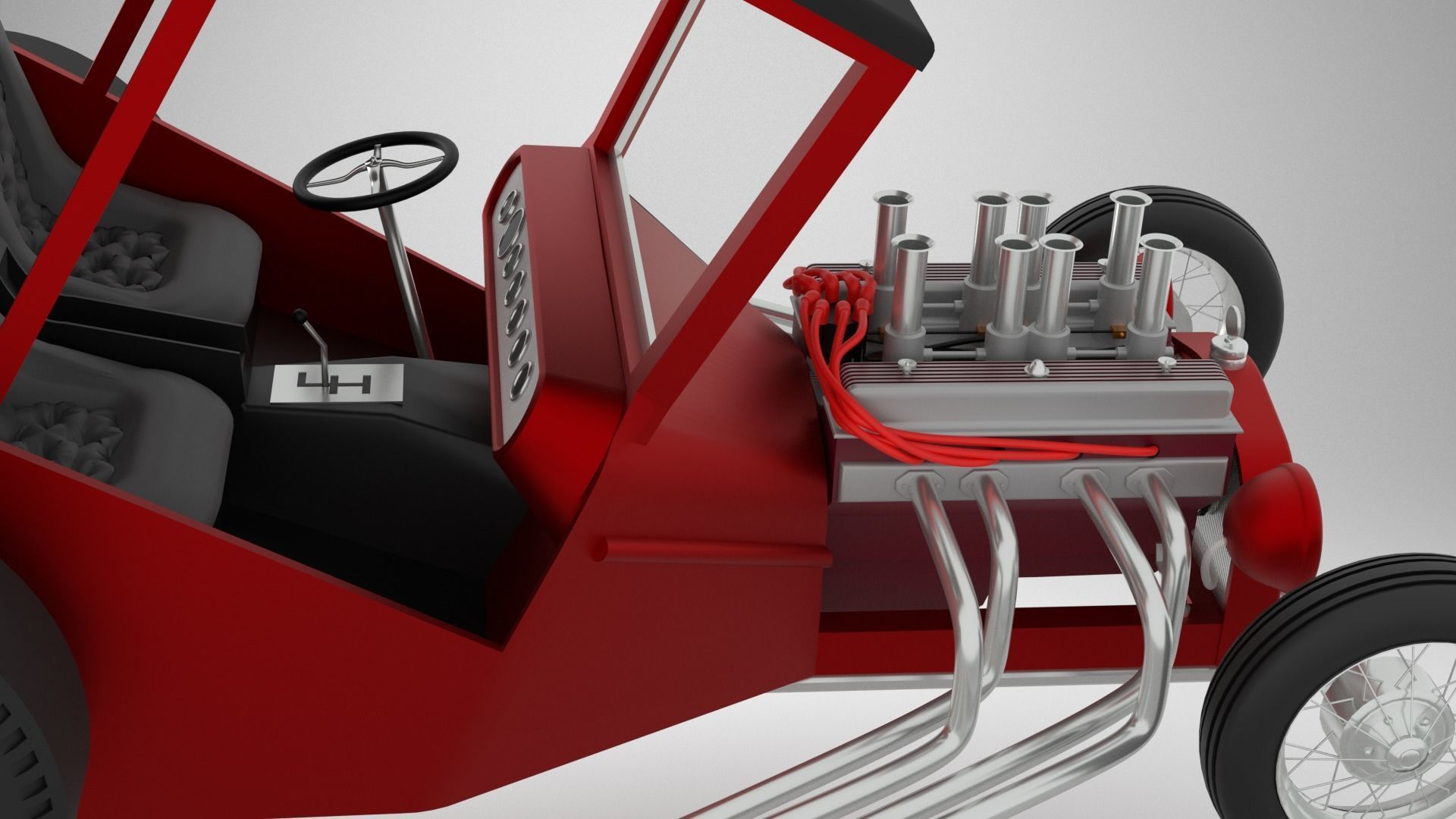 Uncertain-T Custom Hot Rod 3D model_8