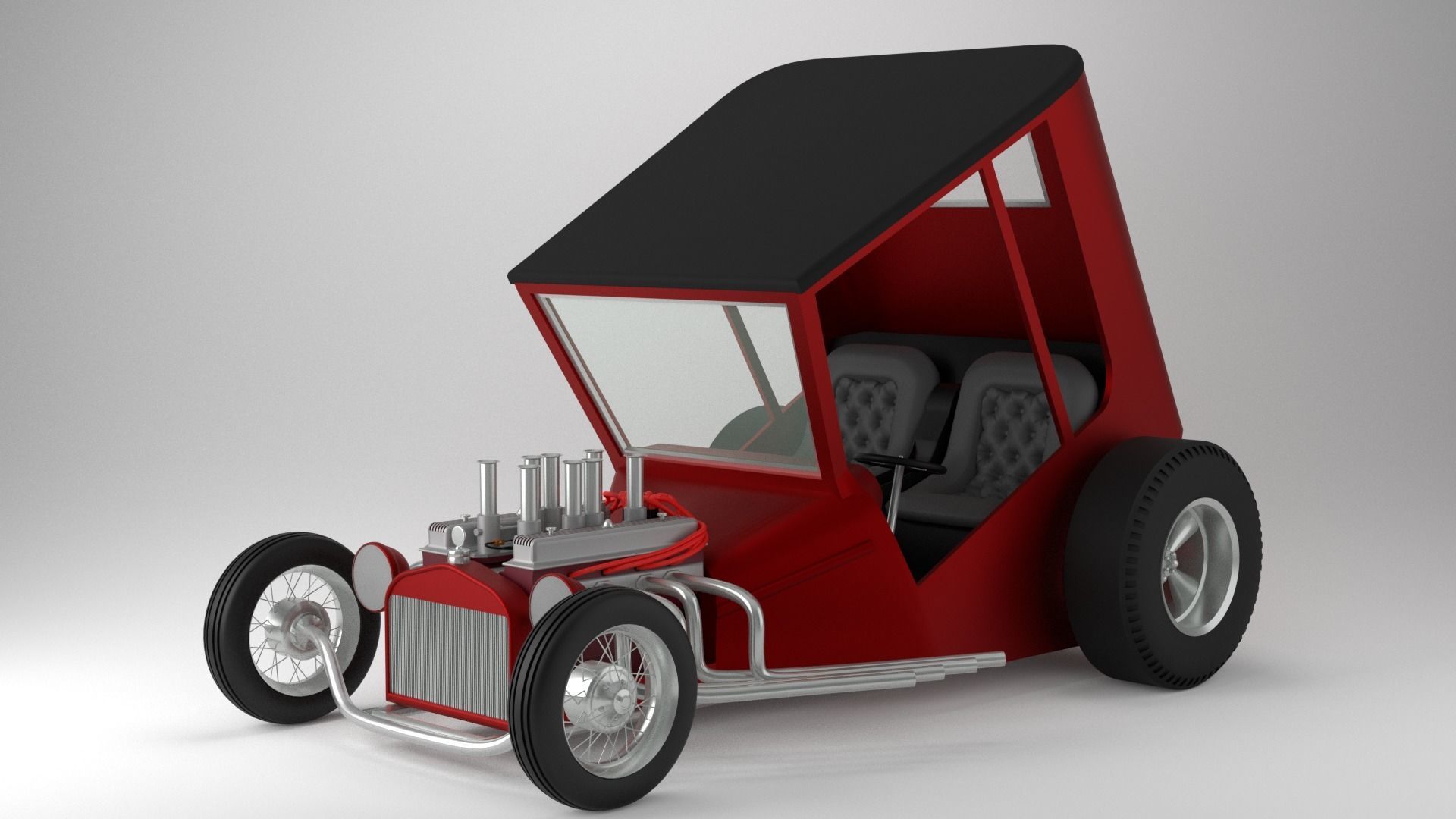 Uncertain-T Custom Hot Rod 3D model_5