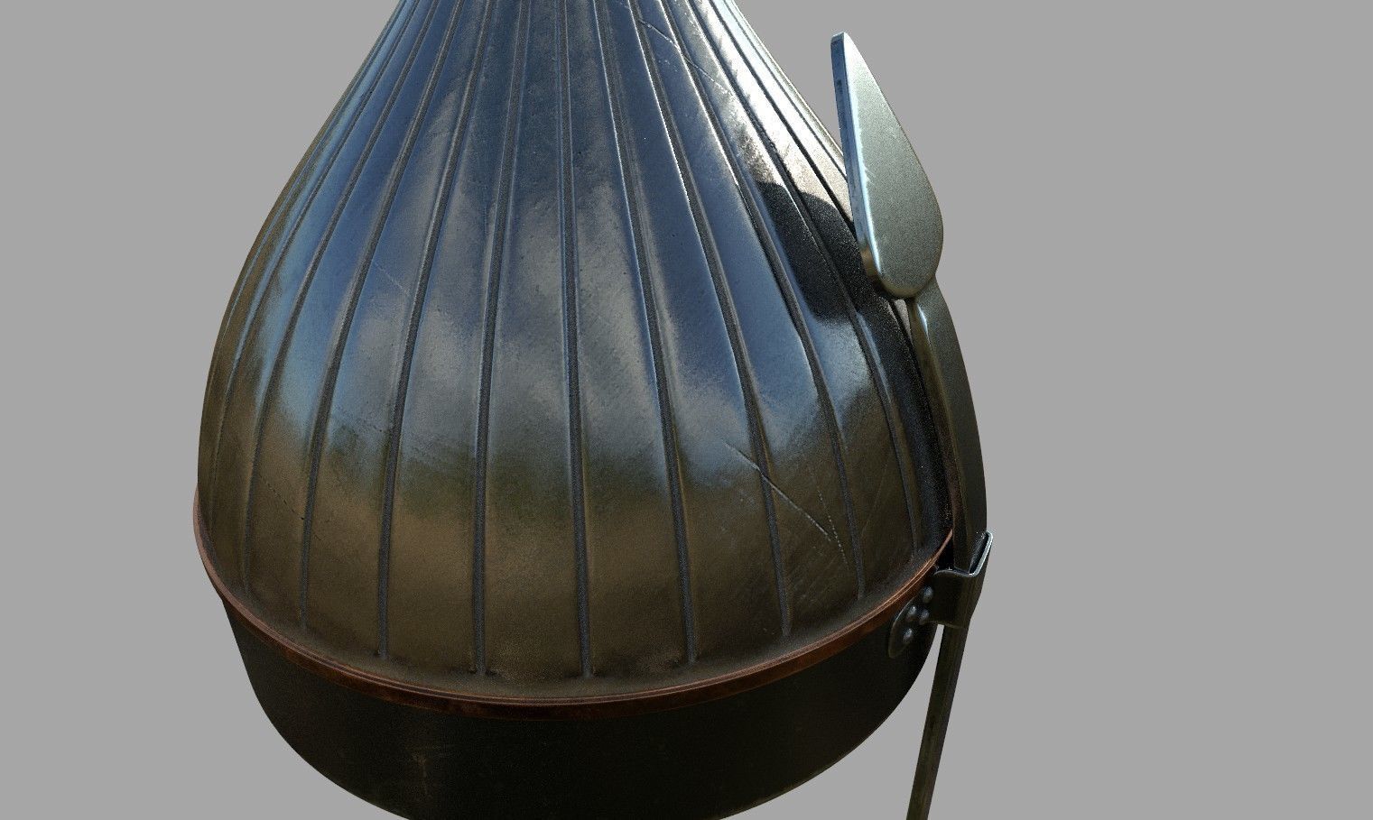 Medieval middle eastern helmet 3D model_14