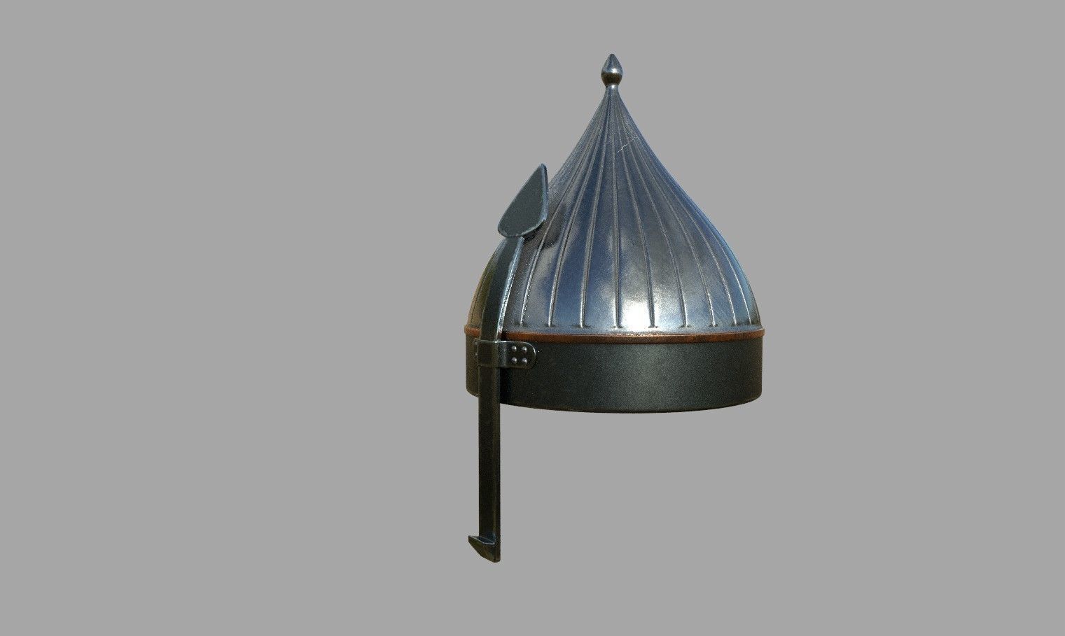 Medieval middle eastern helmet 3D model_3