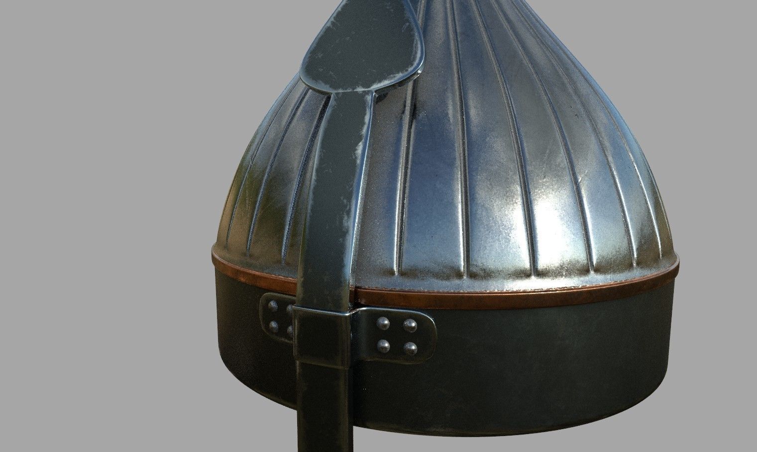 Medieval middle eastern helmet 3D model_15