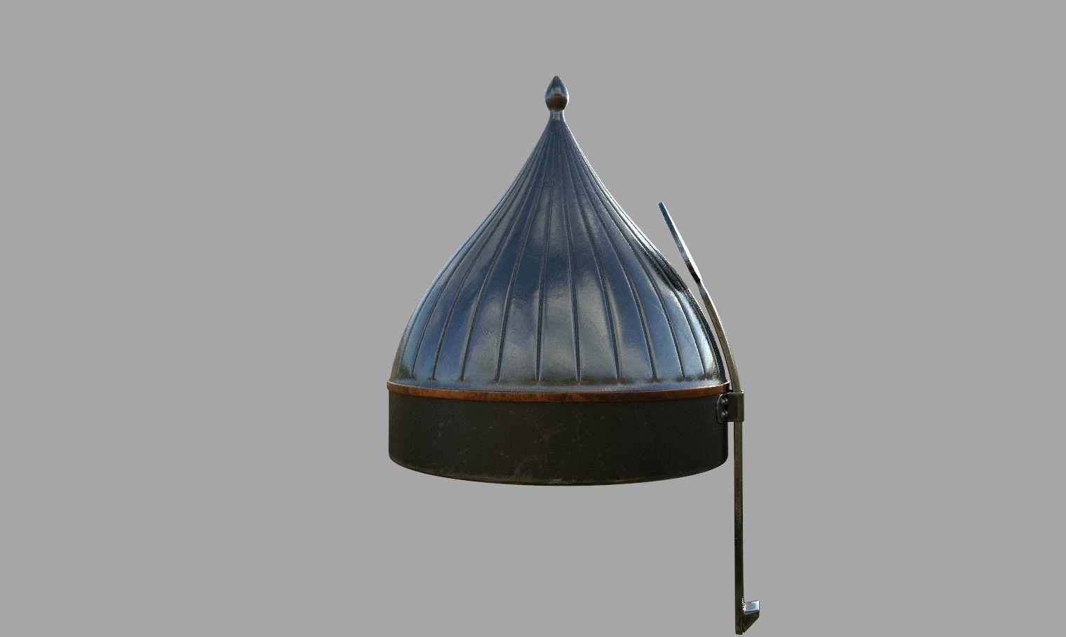 Medieval middle eastern helmet 3D model_8