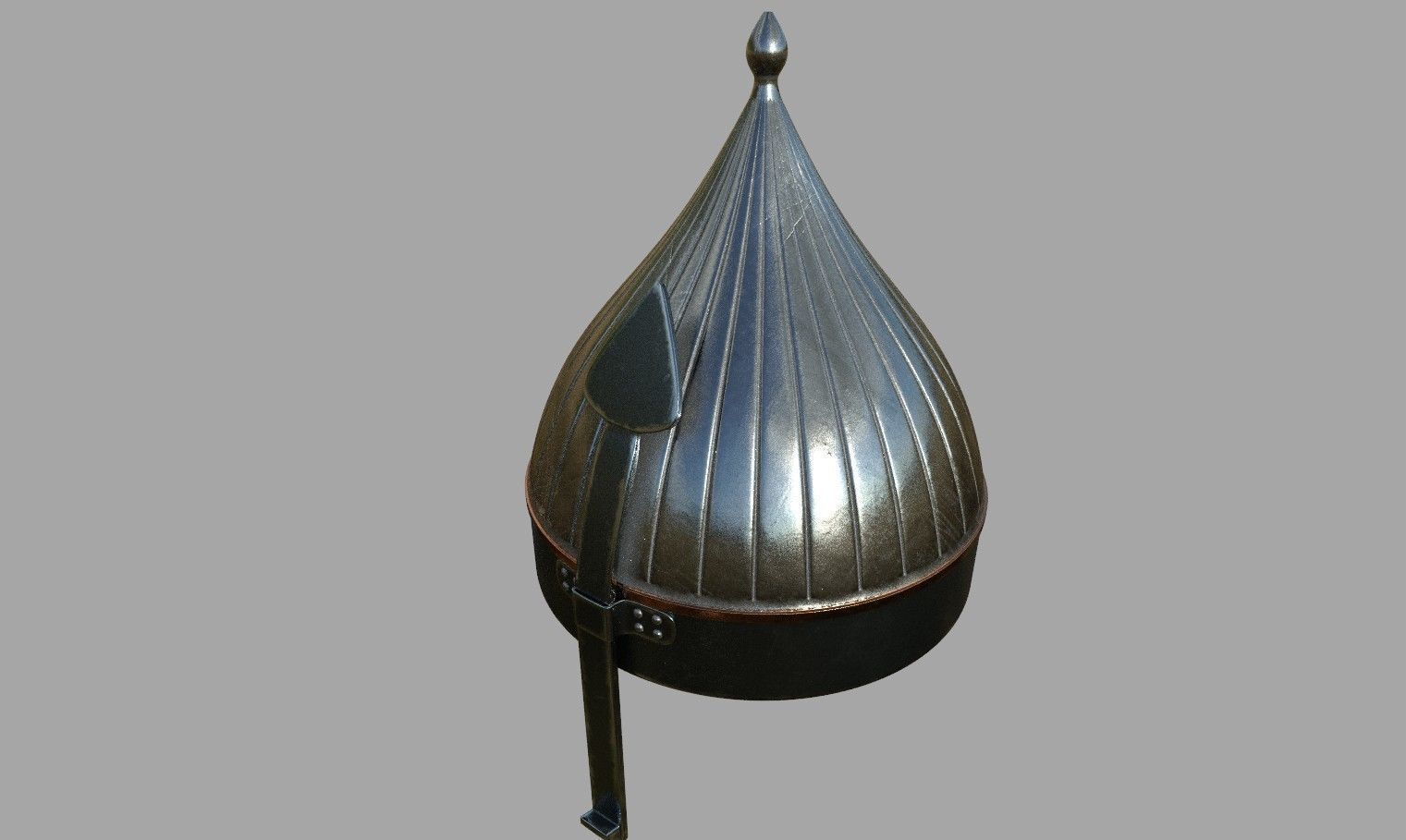 Medieval middle eastern helmet 3D model_10