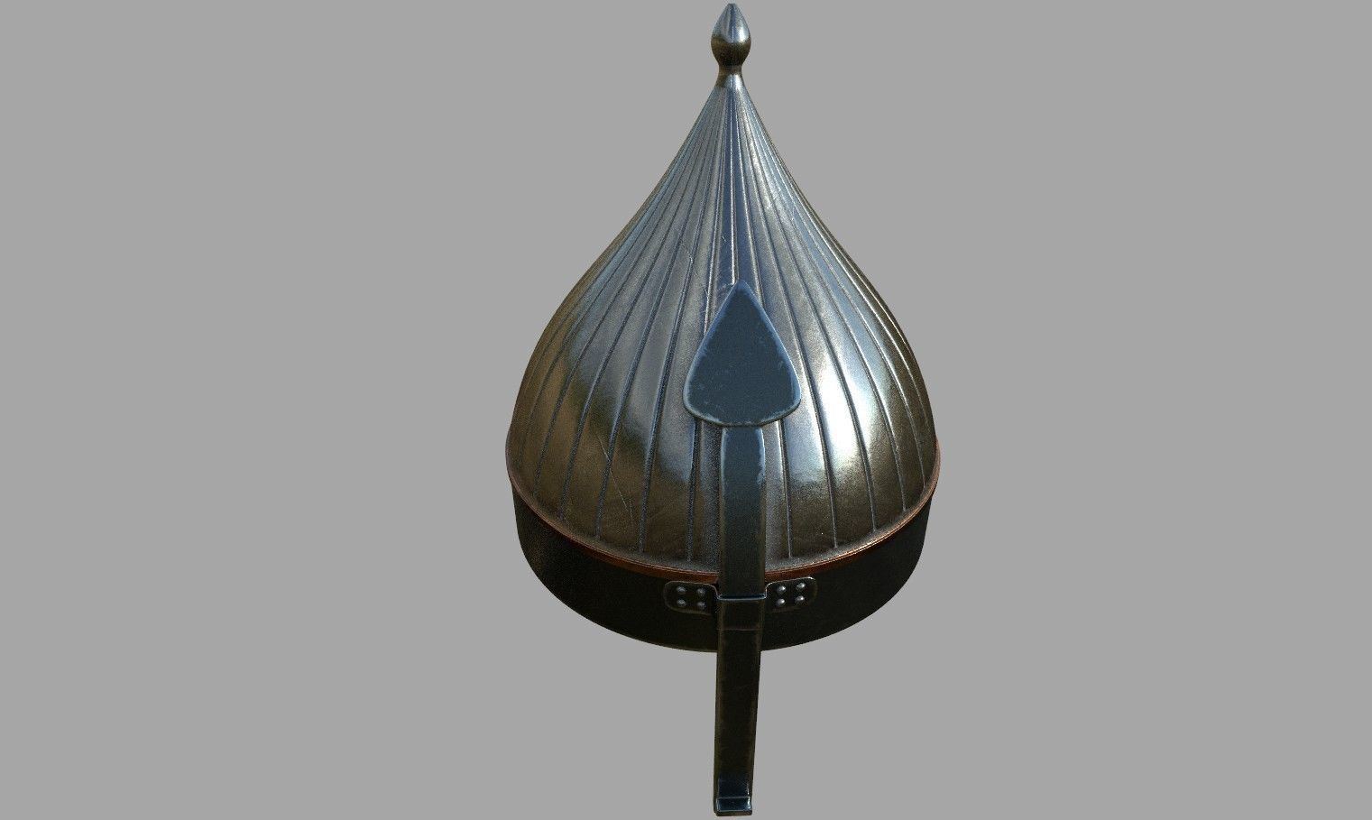 Medieval middle eastern helmet 3D model_9