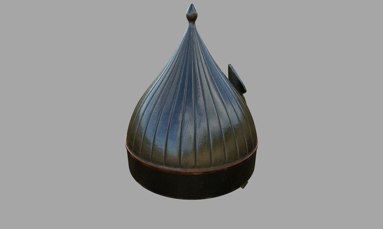 Medieval middle eastern helmet 3D model_13