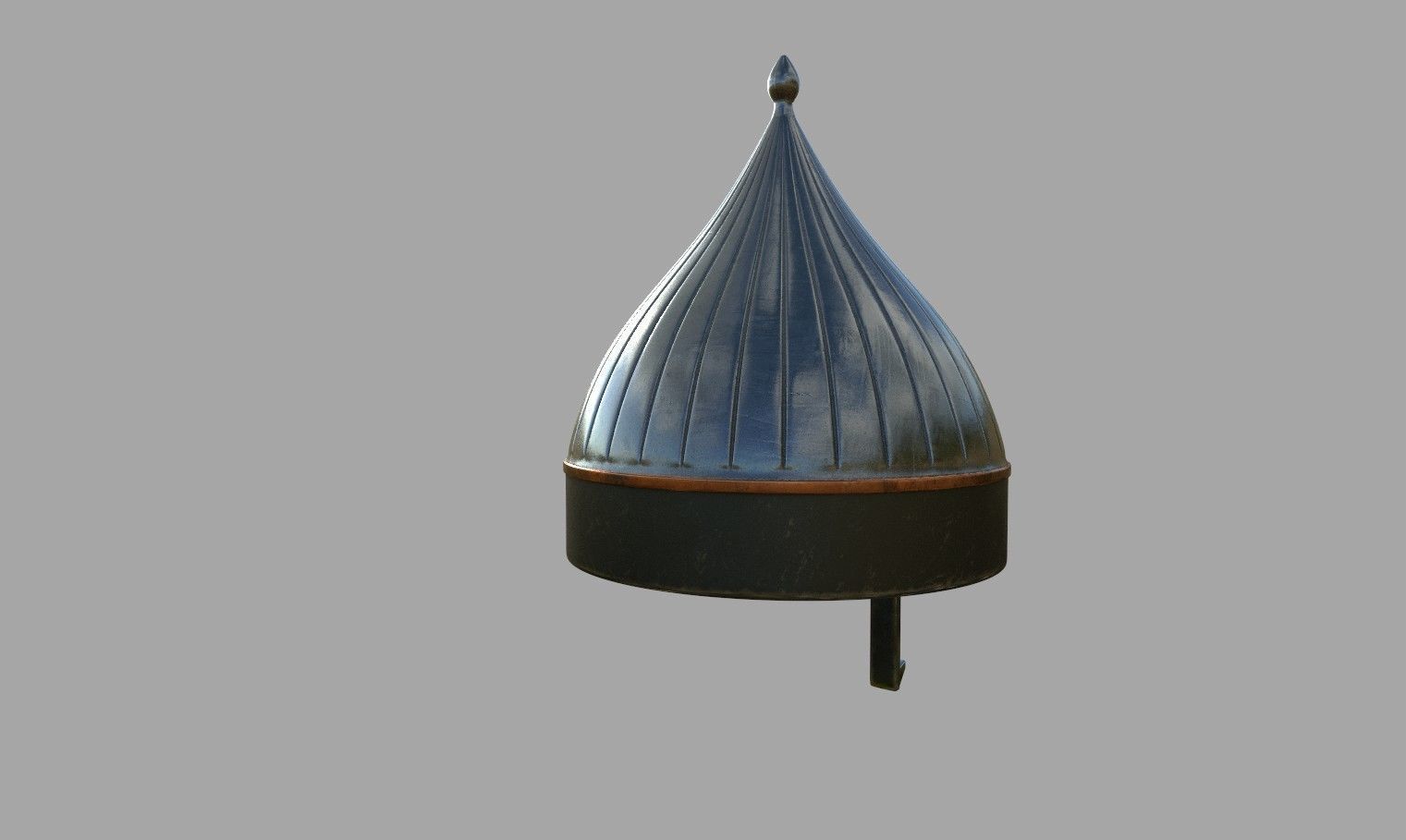Medieval middle eastern helmet 3D model_7