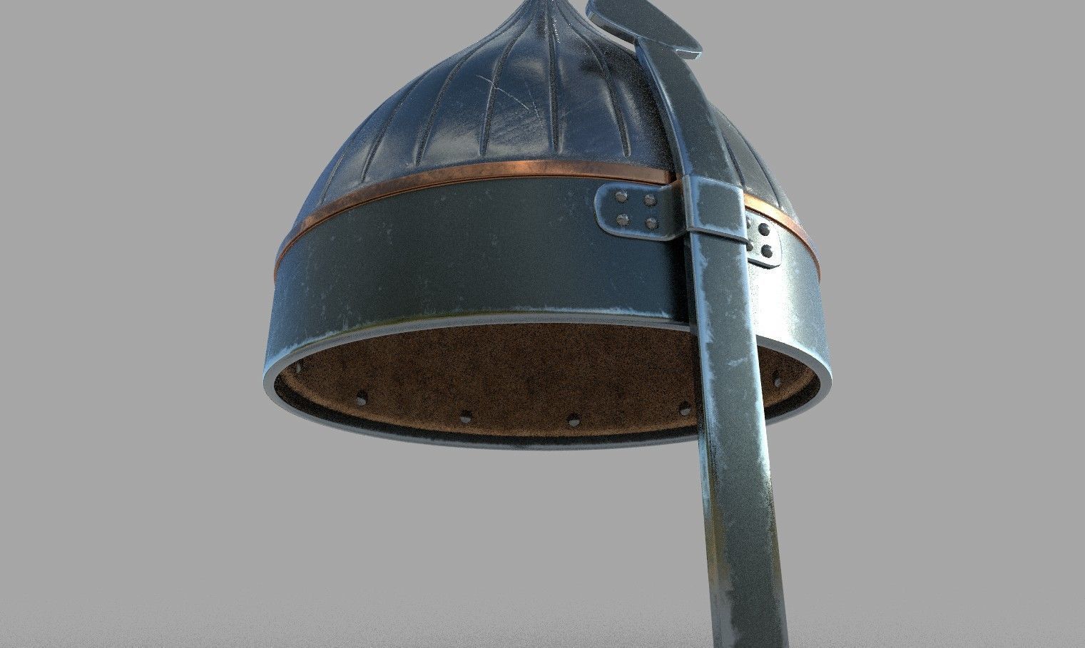 Medieval middle eastern helmet 3D model_16