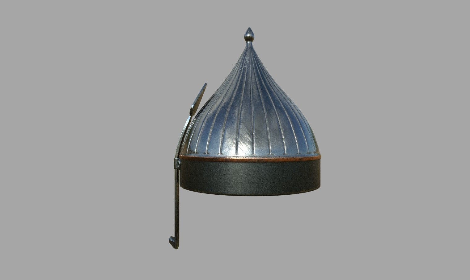 Medieval middle eastern helmet 3D model_4