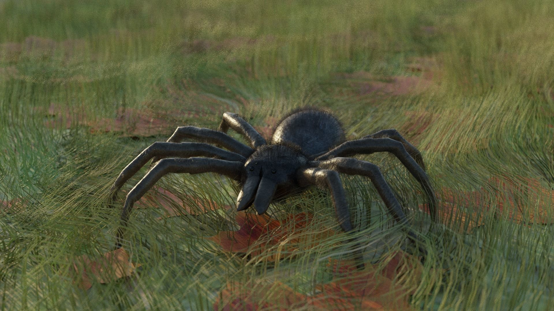Low-Poly Spider RIGGED Free low-poly 3D model_3