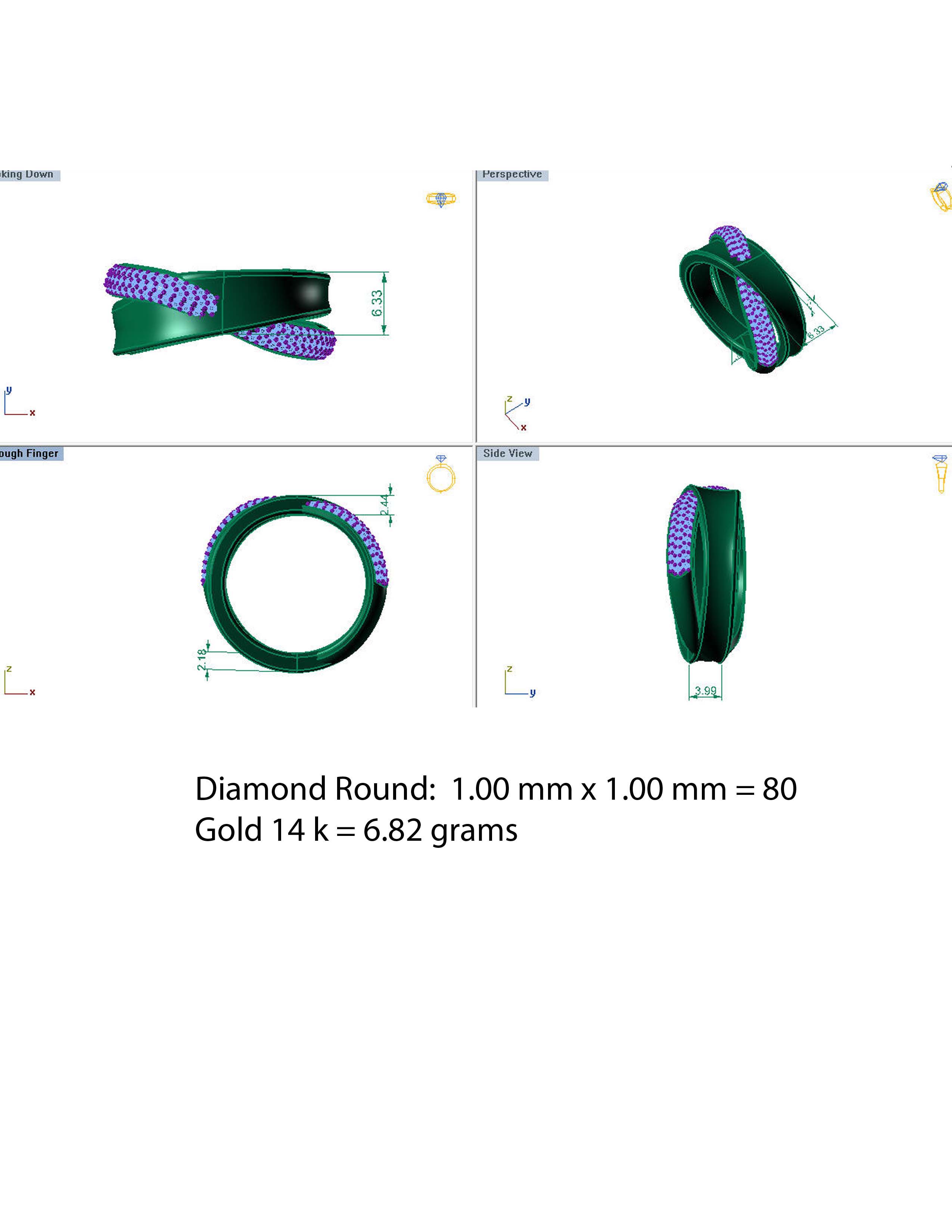C3D Diamond Ring 011 3D print model_3