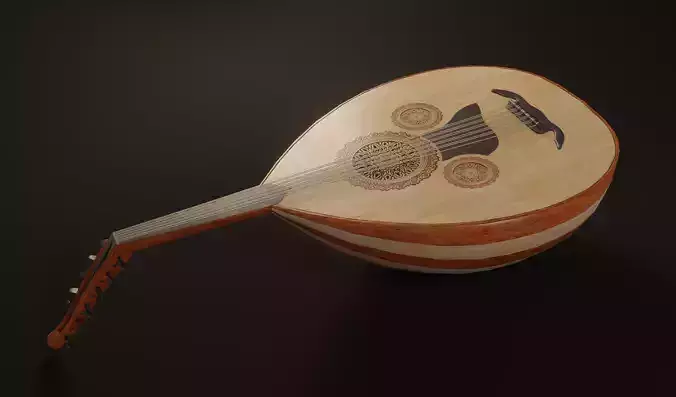 Turkish Oud Low-poly 3D model