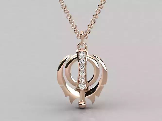 Women Religious Spiritual pendant 3dm stl render detail 3D print model