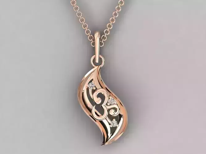 Religious pendant 3dm stl render detail 3D print model