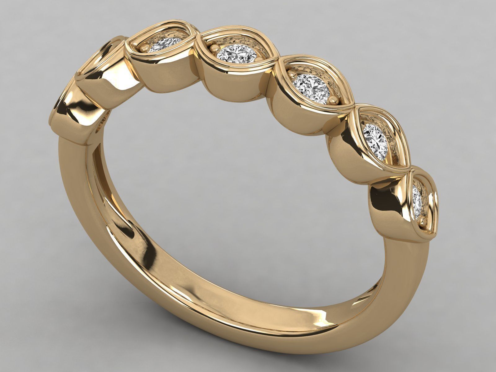 Women solitaire ring 3dm stl render detail  3D print model_8
