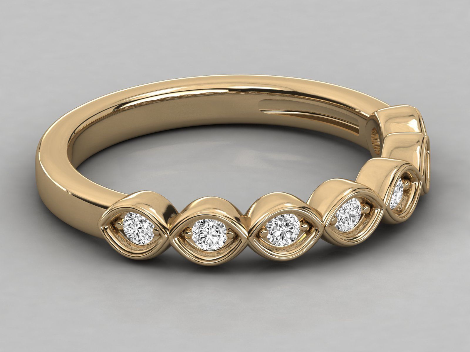 Women solitaire ring 3dm stl render detail  3D print model_7