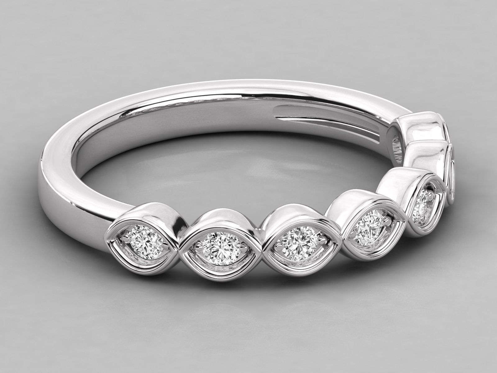 Women solitaire ring 3dm stl render detail  3D print model_3