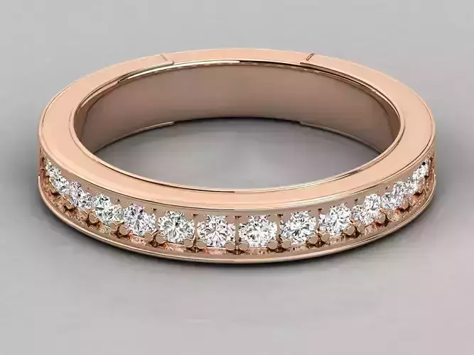 Women solitaire ring 3dm stl render detail 