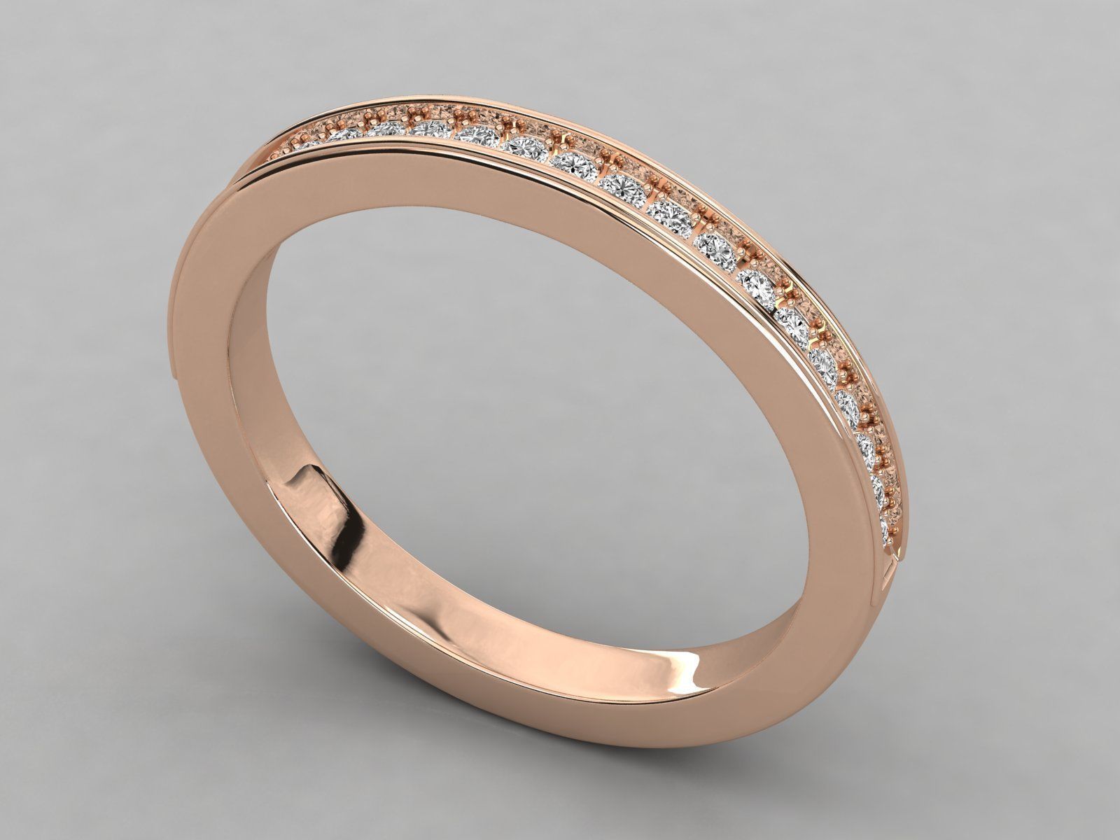 Women solitaire ring 3dm stl render detail 3D print model_2