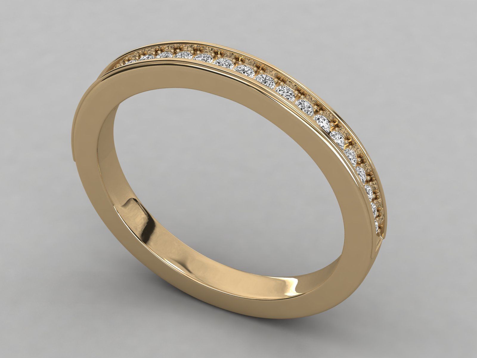 Women solitaire ring 3dm stl render detail 3D print model_8