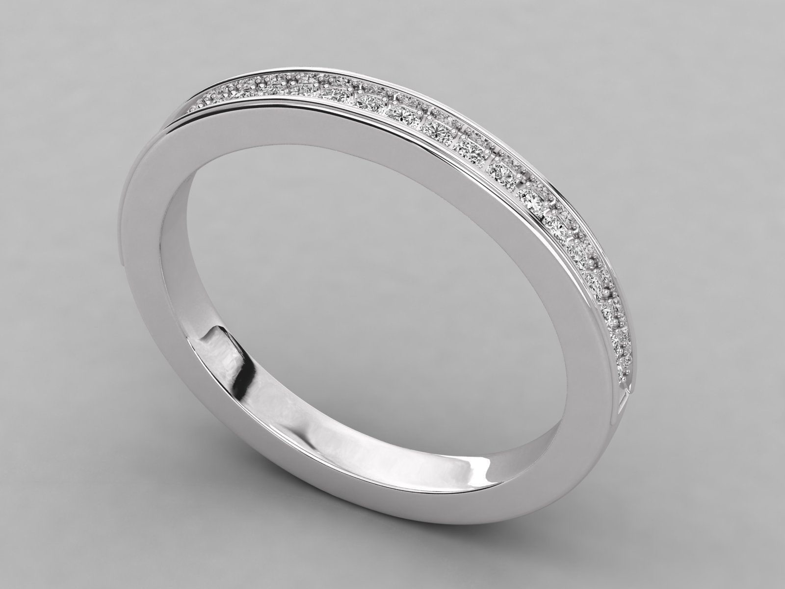 Women solitaire ring 3dm stl render detail 3D print model_5