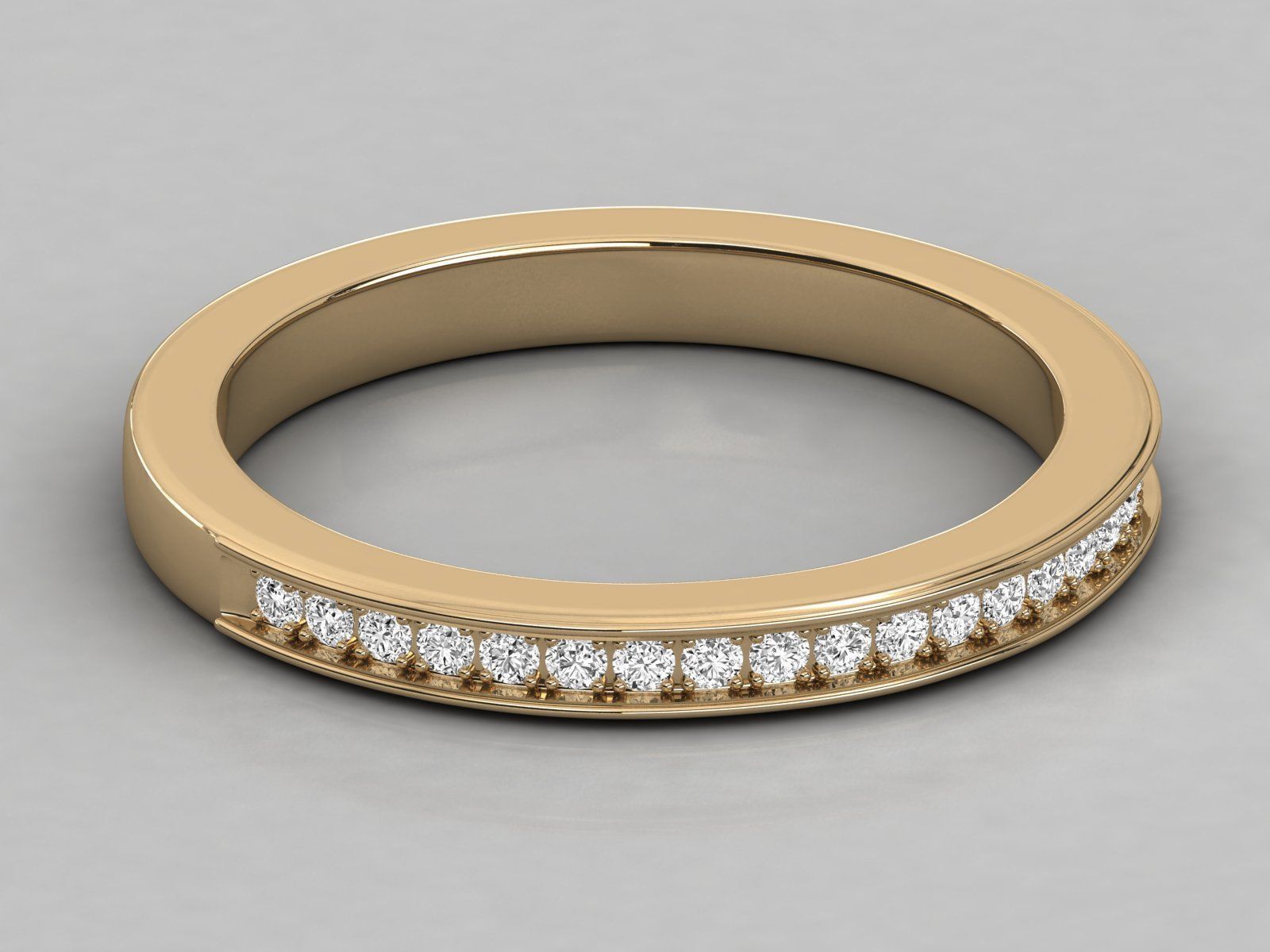 Women solitaire ring 3dm stl render detail 3D print model_7