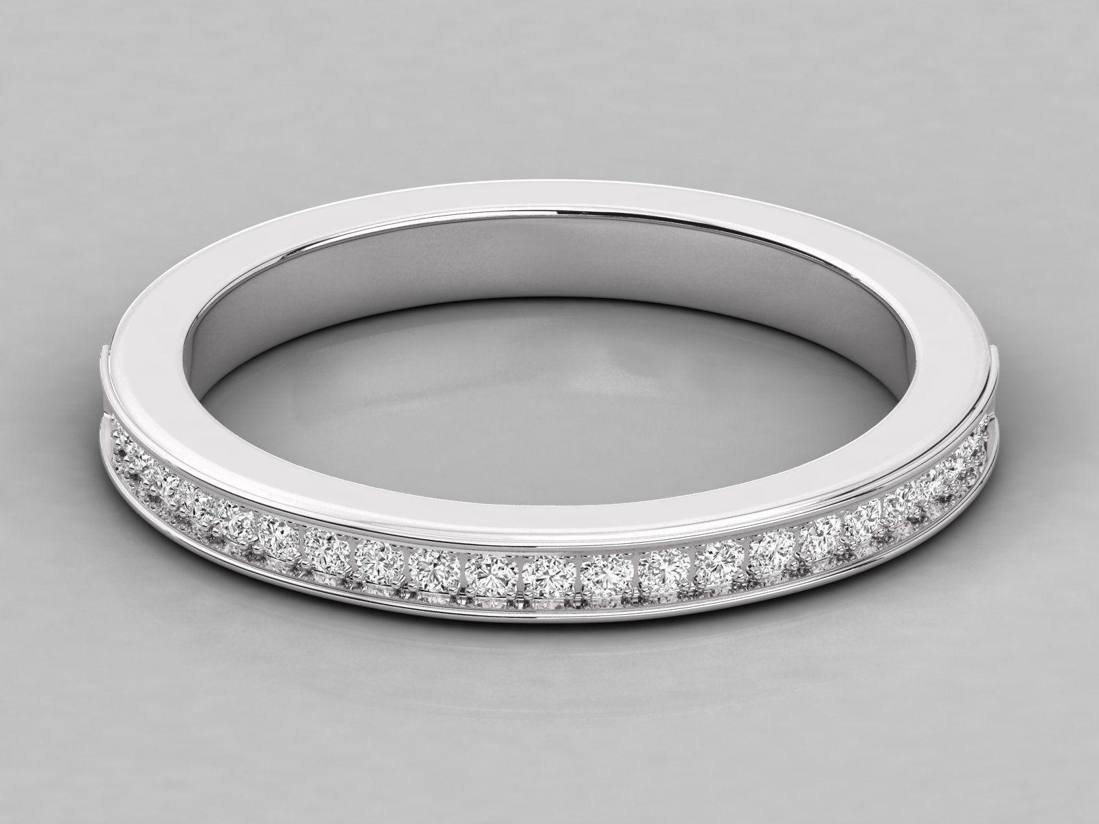 Women solitaire ring 3dm stl render detail 3D print model_6