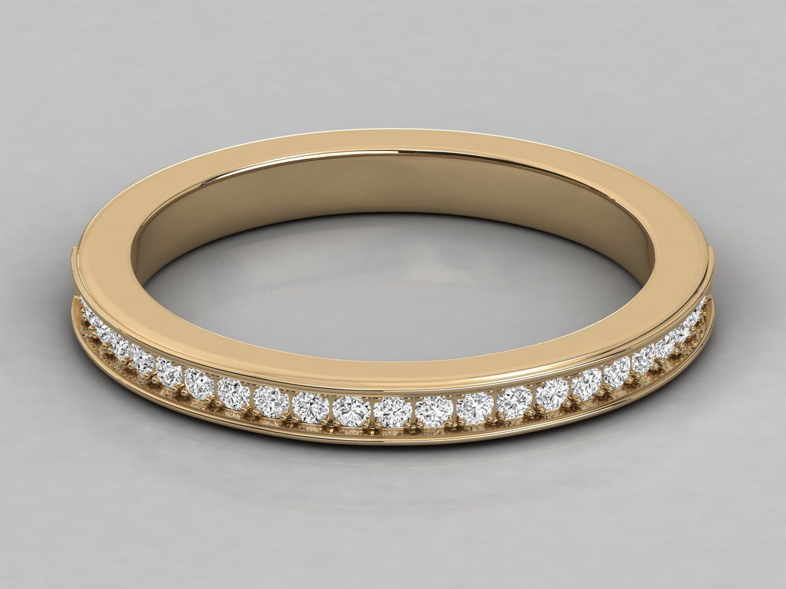 Women solitaire ring 3dm stl render detail 3D print model_9